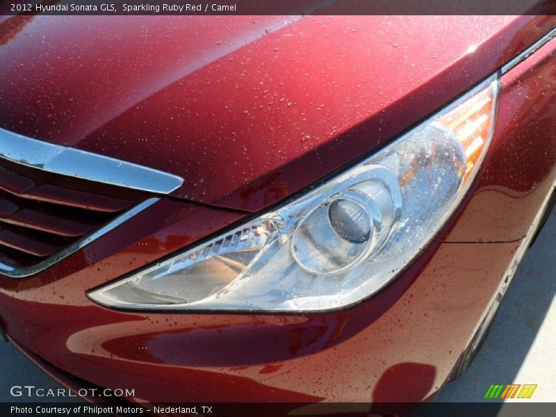 Sparkling Ruby Red / Camel 2012 Hyundai Sonata GLS
