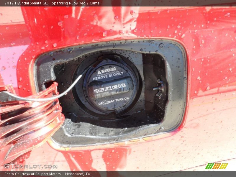 Sparkling Ruby Red / Camel 2012 Hyundai Sonata GLS