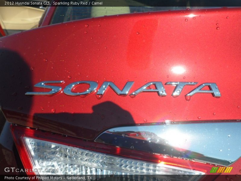 Sparkling Ruby Red / Camel 2012 Hyundai Sonata GLS