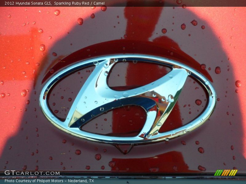 Sparkling Ruby Red / Camel 2012 Hyundai Sonata GLS