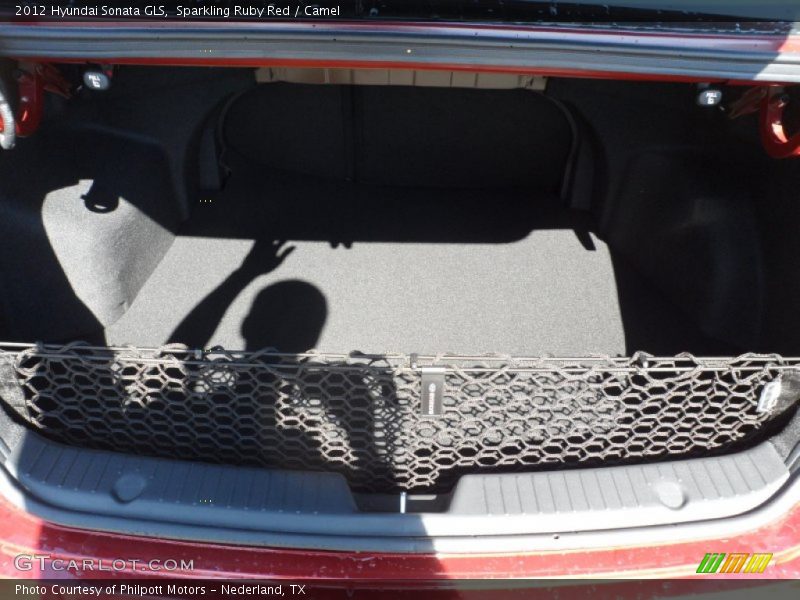 Sparkling Ruby Red / Camel 2012 Hyundai Sonata GLS