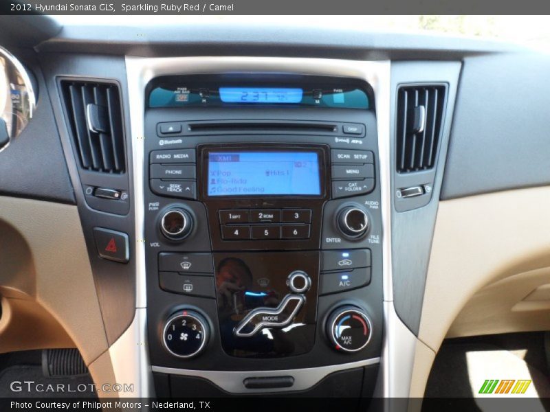 Sparkling Ruby Red / Camel 2012 Hyundai Sonata GLS