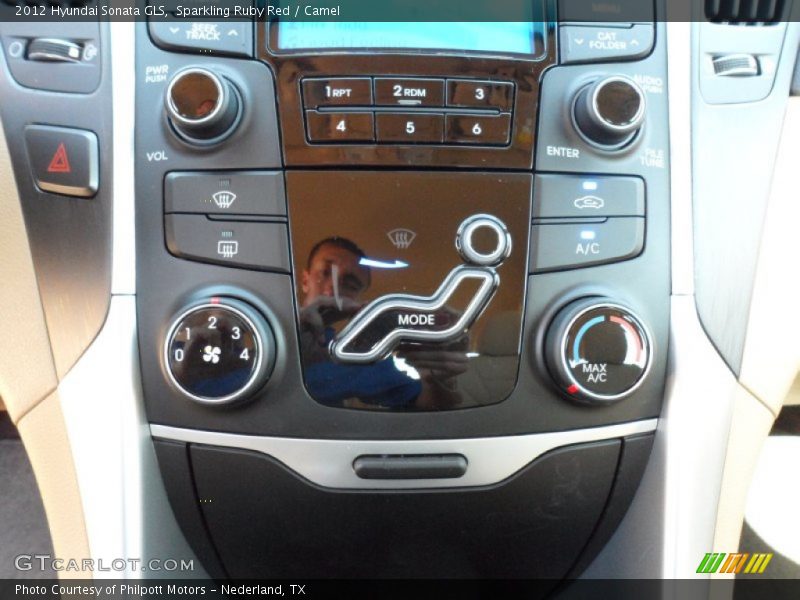 Sparkling Ruby Red / Camel 2012 Hyundai Sonata GLS