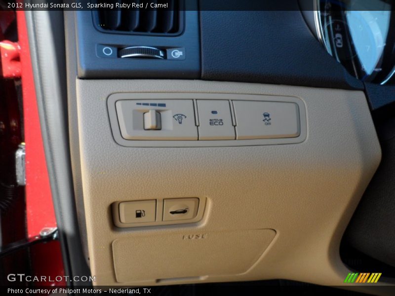 Sparkling Ruby Red / Camel 2012 Hyundai Sonata GLS