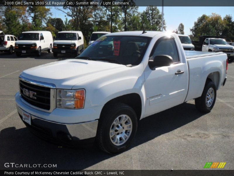 Summit White / Light Cashmere 2008 GMC Sierra 1500 SLE Regular Cab