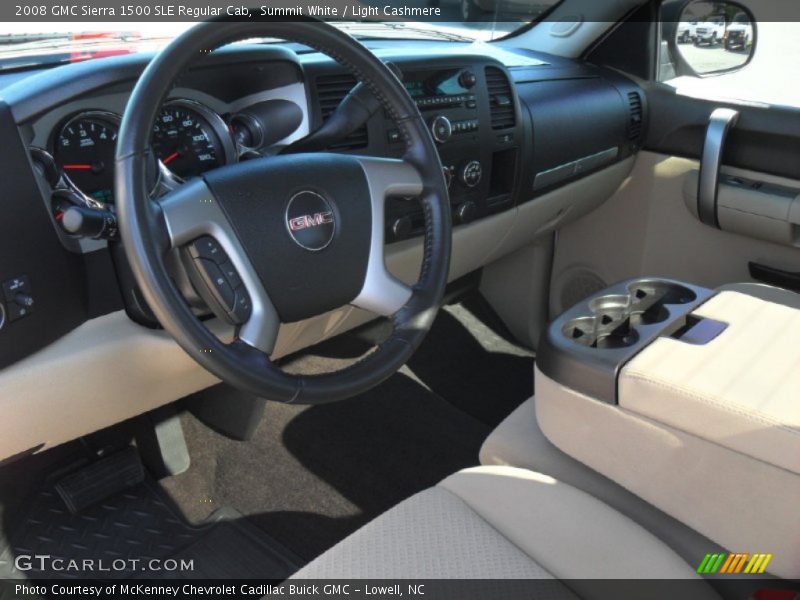 Summit White / Light Cashmere 2008 GMC Sierra 1500 SLE Regular Cab
