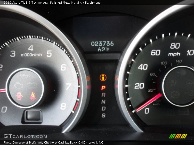 Polished Metal Metallic / Parchment 2010 Acura TL 3.5 Technology