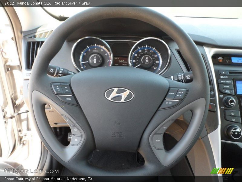 Radiant Silver / Gray 2012 Hyundai Sonata GLS