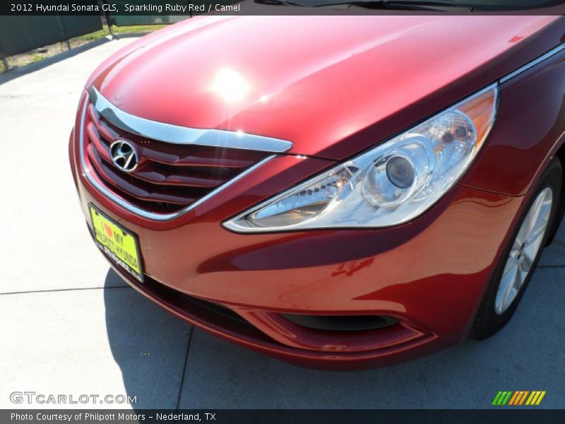 Sparkling Ruby Red / Camel 2012 Hyundai Sonata GLS