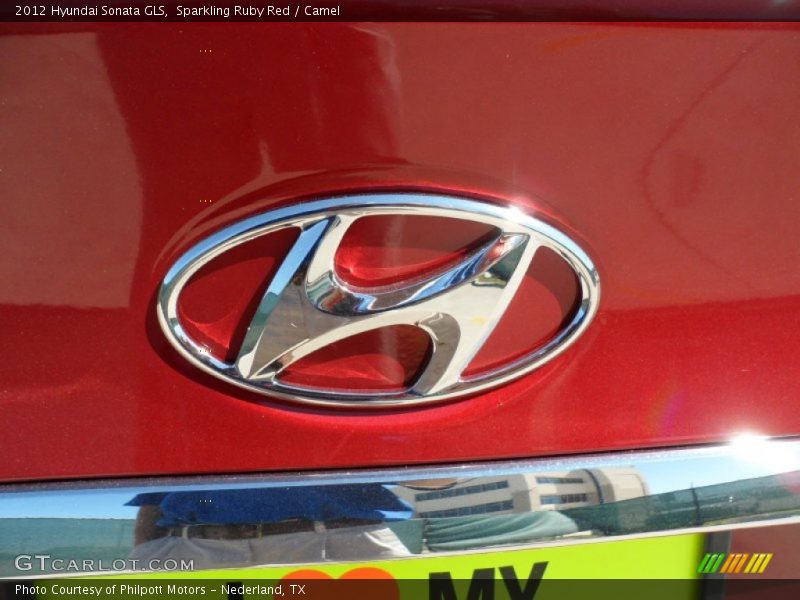 Sparkling Ruby Red / Camel 2012 Hyundai Sonata GLS