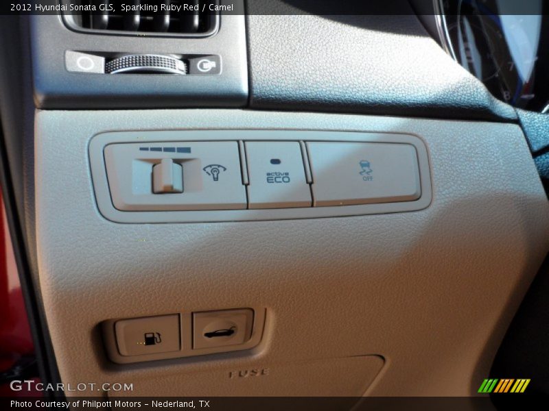 Sparkling Ruby Red / Camel 2012 Hyundai Sonata GLS