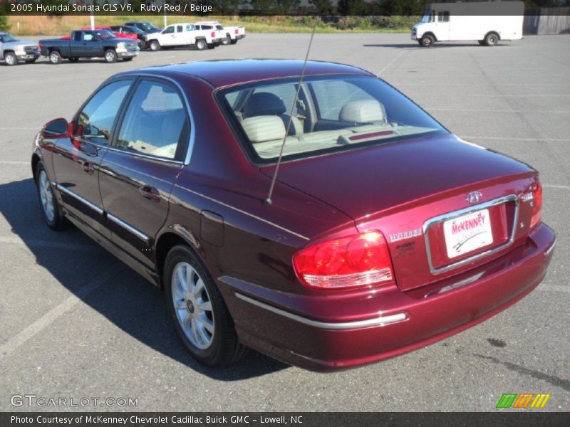 Ruby Red / Beige 2005 Hyundai Sonata GLS V6