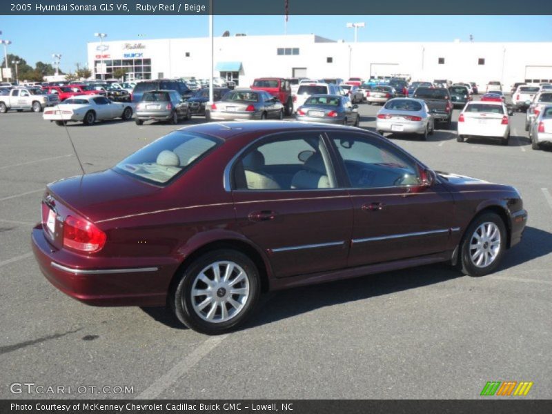 Ruby Red / Beige 2005 Hyundai Sonata GLS V6