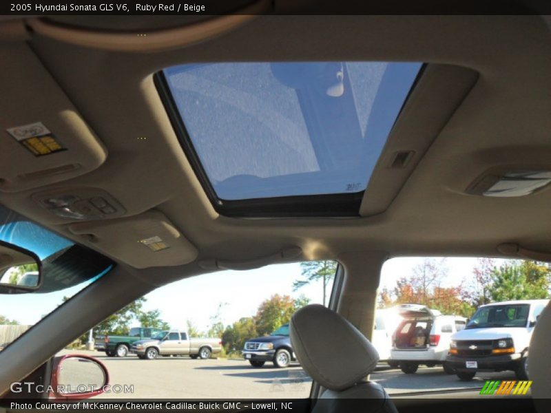Ruby Red / Beige 2005 Hyundai Sonata GLS V6