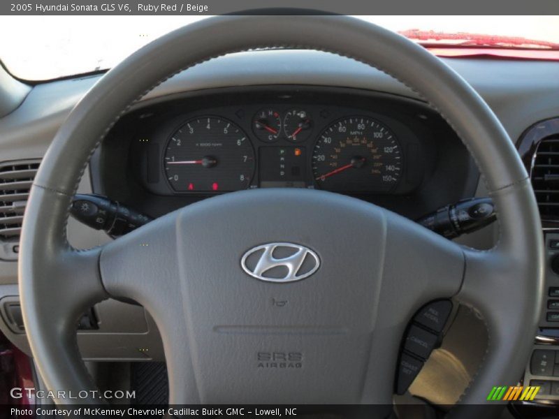 Ruby Red / Beige 2005 Hyundai Sonata GLS V6