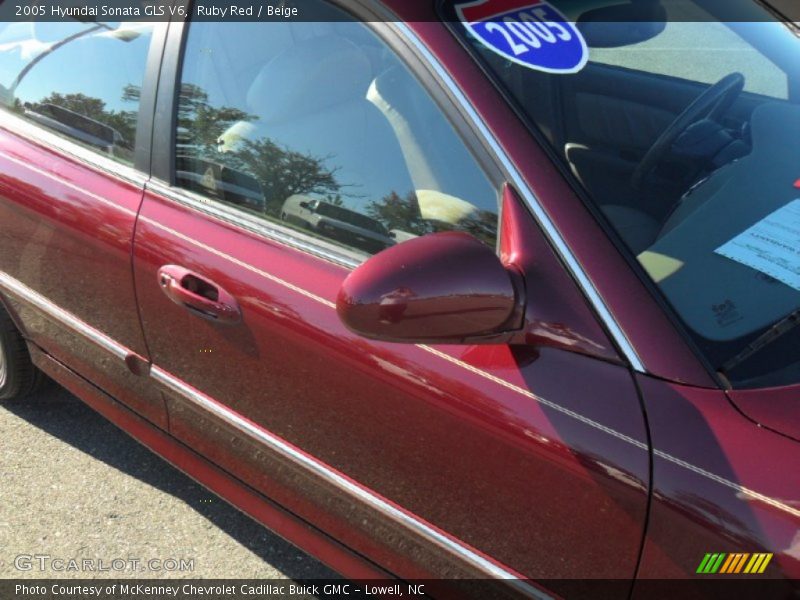 Ruby Red / Beige 2005 Hyundai Sonata GLS V6