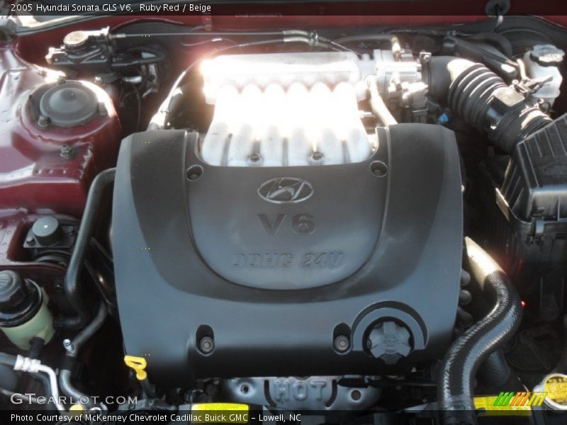 Ruby Red / Beige 2005 Hyundai Sonata GLS V6