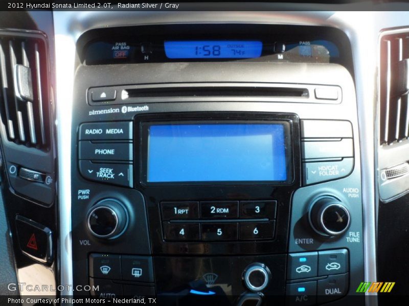 Controls of 2012 Sonata Limited 2.0T