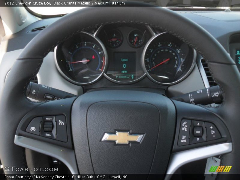 Black Granite Metallic / Medium Titanium 2012 Chevrolet Cruze Eco