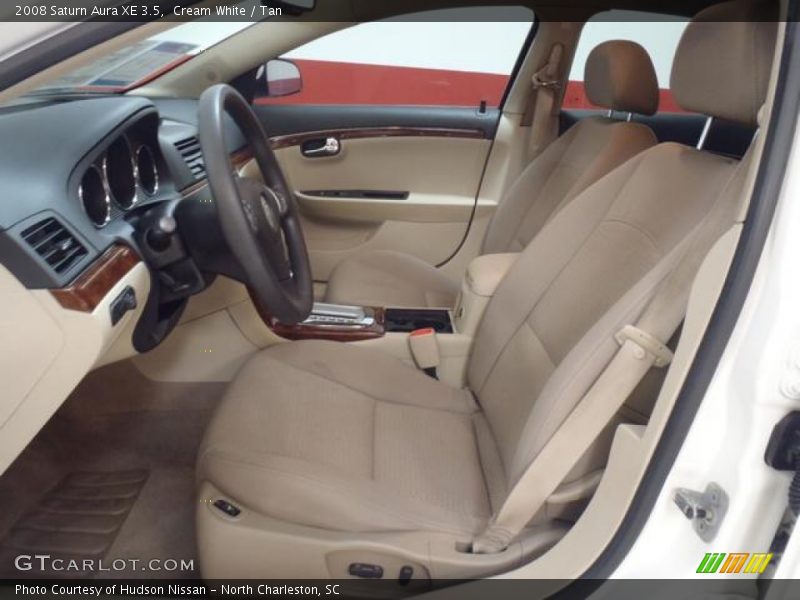 Cream White / Tan 2008 Saturn Aura XE 3.5
