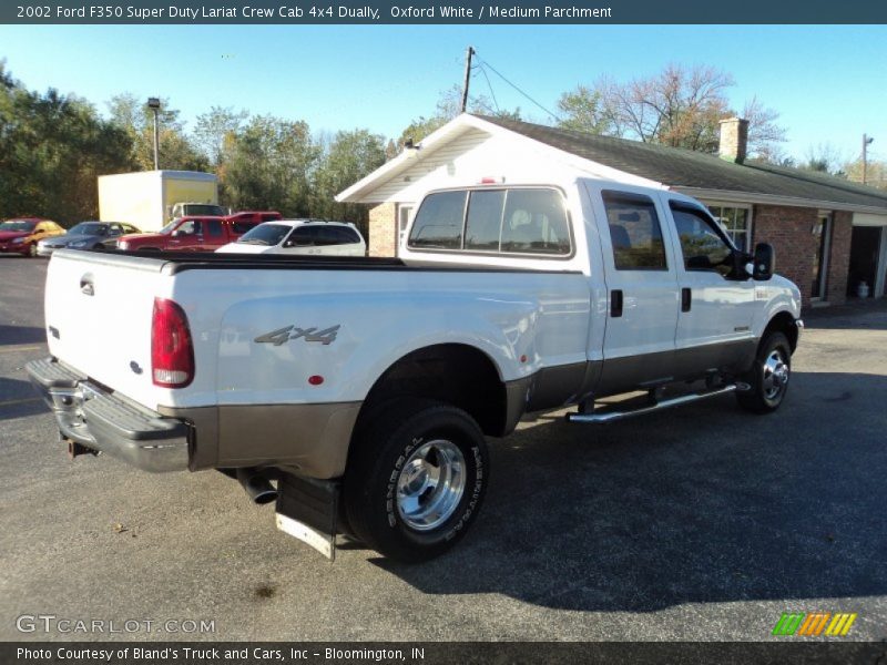 Oxford White / Medium Parchment 2002 Ford F350 Super Duty Lariat Crew Cab 4x4 Dually