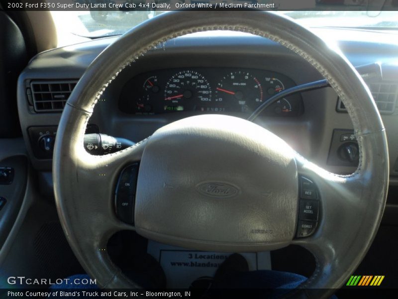 Oxford White / Medium Parchment 2002 Ford F350 Super Duty Lariat Crew Cab 4x4 Dually