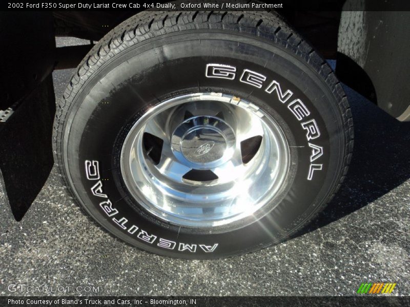 Oxford White / Medium Parchment 2002 Ford F350 Super Duty Lariat Crew Cab 4x4 Dually