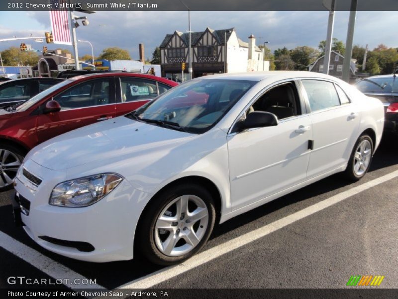 Summit White / Titanium 2012 Chevrolet Malibu LS