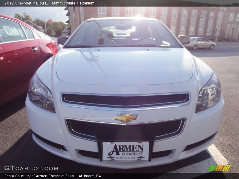 Summit White / Titanium 2012 Chevrolet Malibu LS