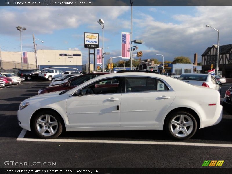 Summit White / Titanium 2012 Chevrolet Malibu LS