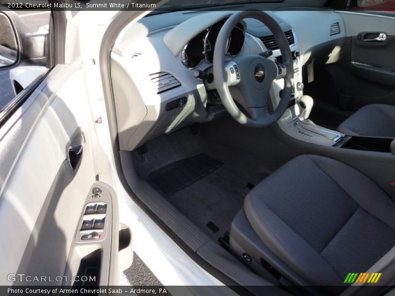 Summit White / Titanium 2012 Chevrolet Malibu LS