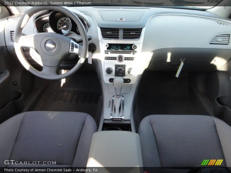 Summit White / Titanium 2012 Chevrolet Malibu LS
