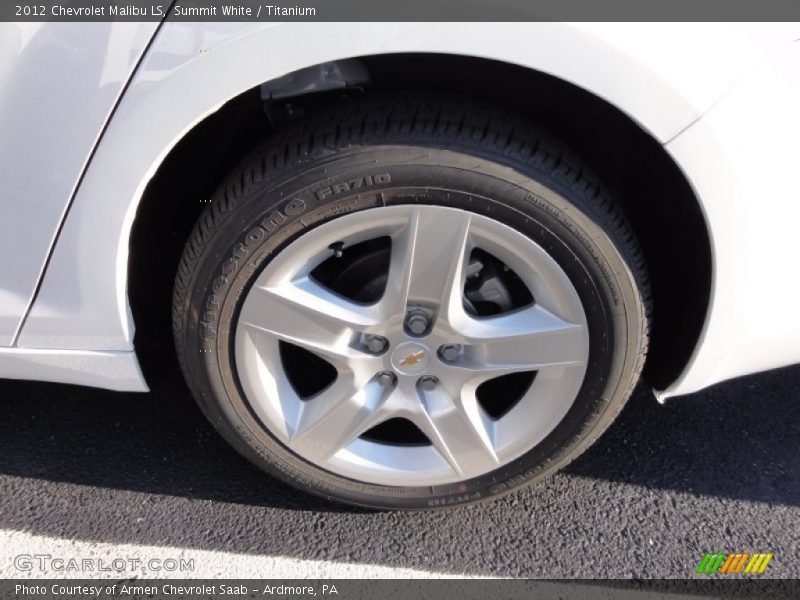 Summit White / Titanium 2012 Chevrolet Malibu LS