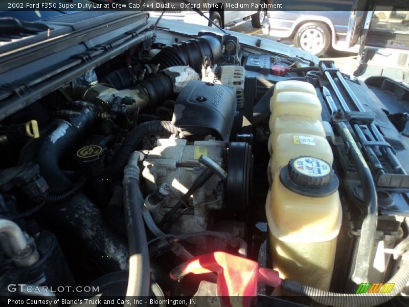 Oxford White / Medium Parchment 2002 Ford F350 Super Duty Lariat Crew Cab 4x4 Dually