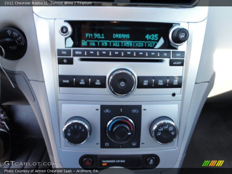 Summit White / Titanium 2012 Chevrolet Malibu LS