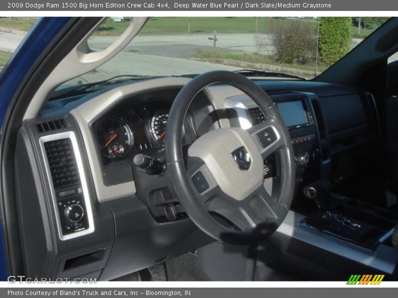 Deep Water Blue Pearl / Dark Slate/Medium Graystone 2009 Dodge Ram 1500 Big Horn Edition Crew Cab 4x4