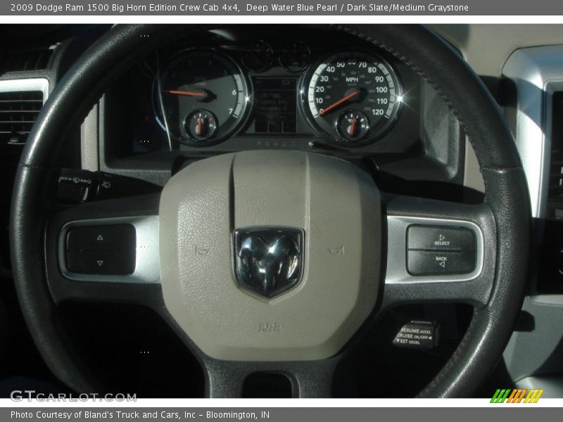 Deep Water Blue Pearl / Dark Slate/Medium Graystone 2009 Dodge Ram 1500 Big Horn Edition Crew Cab 4x4
