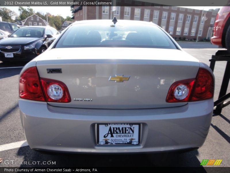 Gold Mist Metallic / Cocoa/Cashmere 2012 Chevrolet Malibu LS