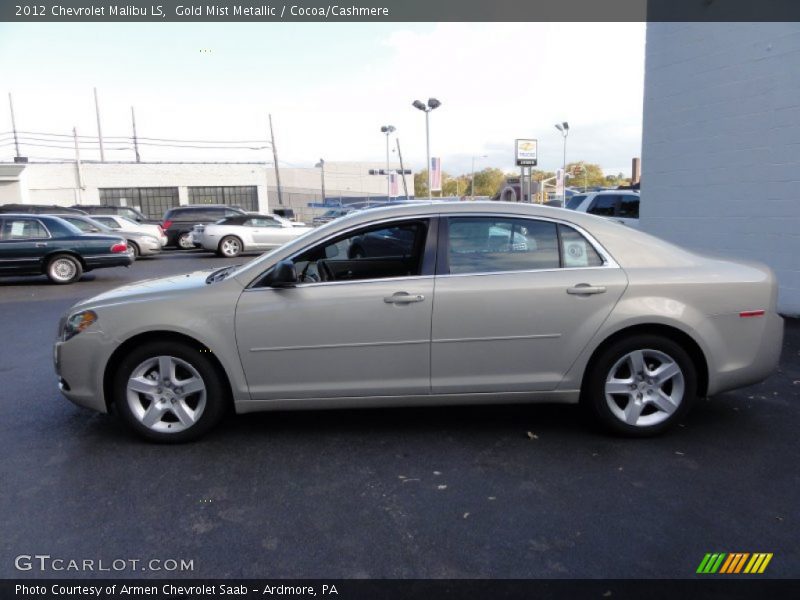 Gold Mist Metallic / Cocoa/Cashmere 2012 Chevrolet Malibu LS