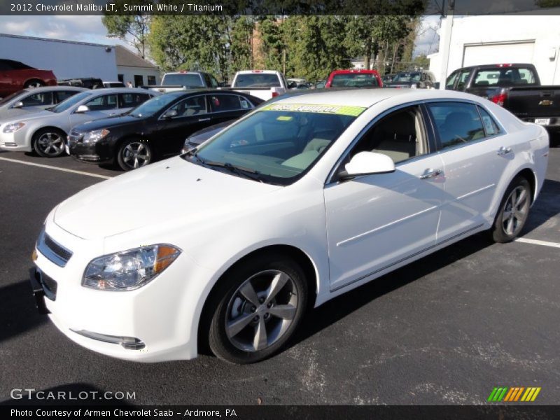 Summit White / Titanium 2012 Chevrolet Malibu LT