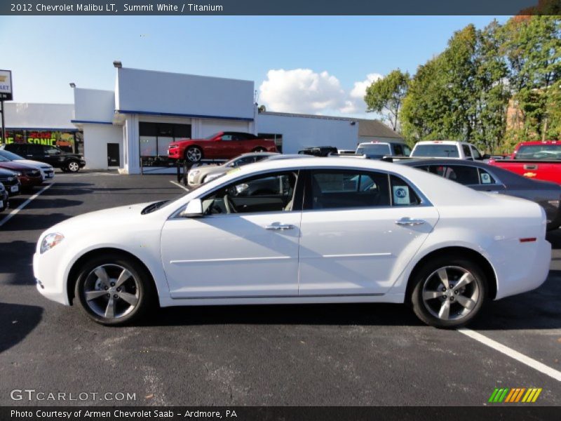 Summit White / Titanium 2012 Chevrolet Malibu LT