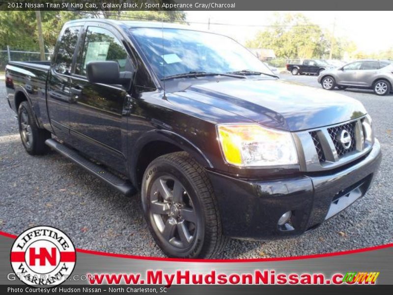 Galaxy Black / Sport Apperance Gray/Charcoal 2012 Nissan Titan SV King Cab