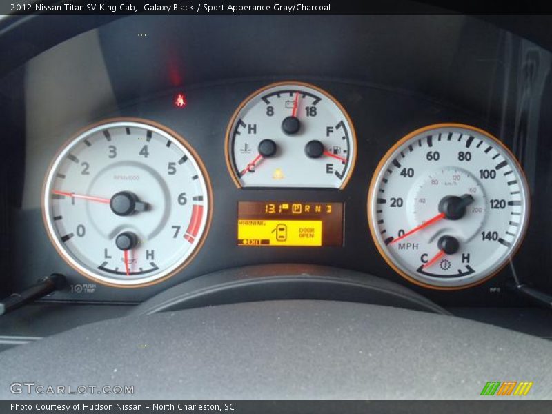 Galaxy Black / Sport Apperance Gray/Charcoal 2012 Nissan Titan SV King Cab