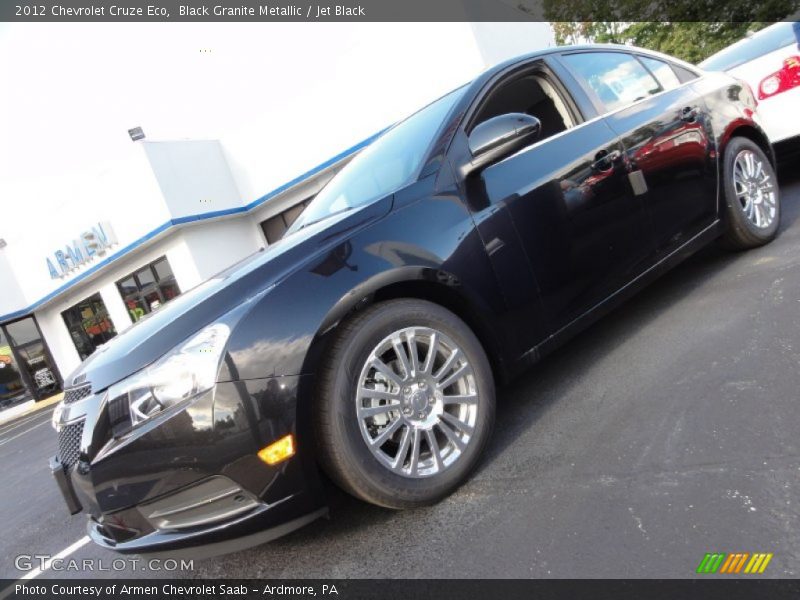 Black Granite Metallic / Jet Black 2012 Chevrolet Cruze Eco