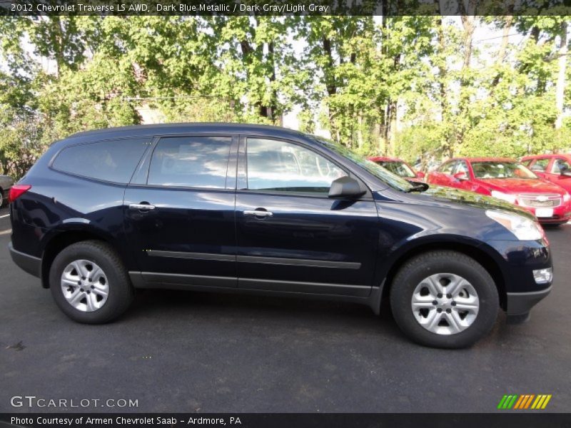 Dark Blue Metallic / Dark Gray/Light Gray 2012 Chevrolet Traverse LS AWD