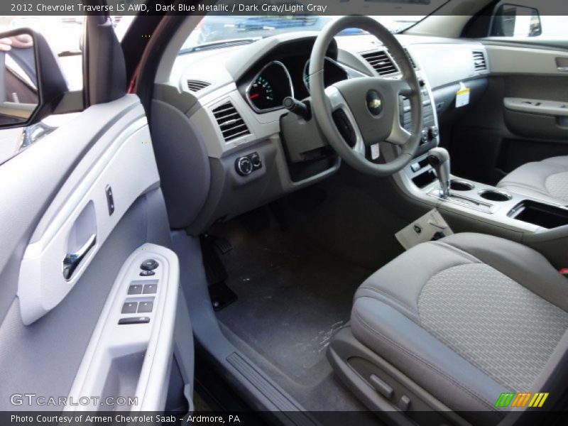 Dark Blue Metallic / Dark Gray/Light Gray 2012 Chevrolet Traverse LS AWD