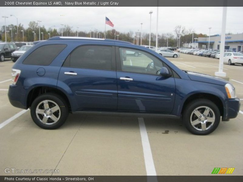 Navy Blue Metallic / Light Gray 2008 Chevrolet Equinox LS AWD