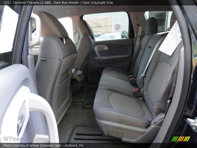 Dark Blue Metallic / Dark Gray/Light Gray 2012 Chevrolet Traverse LS AWD