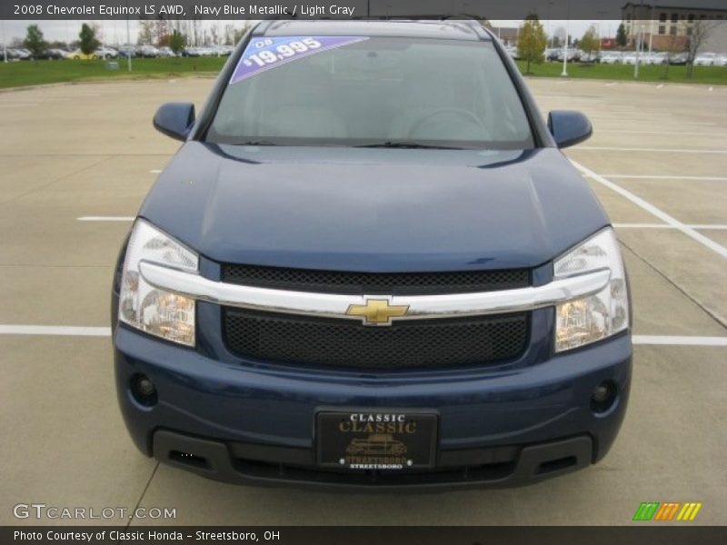 Navy Blue Metallic / Light Gray 2008 Chevrolet Equinox LS AWD