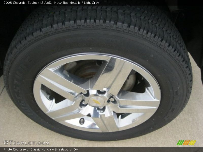 Navy Blue Metallic / Light Gray 2008 Chevrolet Equinox LS AWD